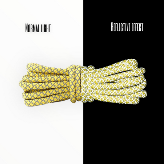 Yellow Reflective Rope Laces