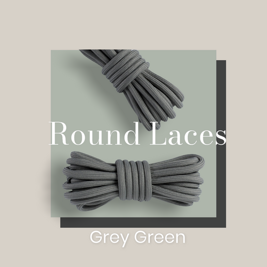 Grey/Green Rope Laces