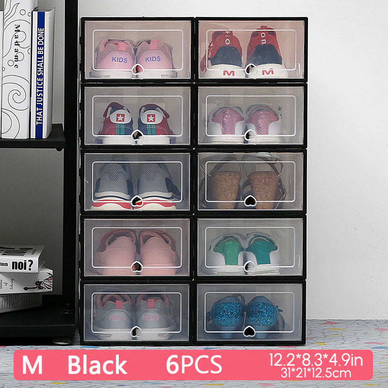 6 Packs Transparent Shoe Box/organizer