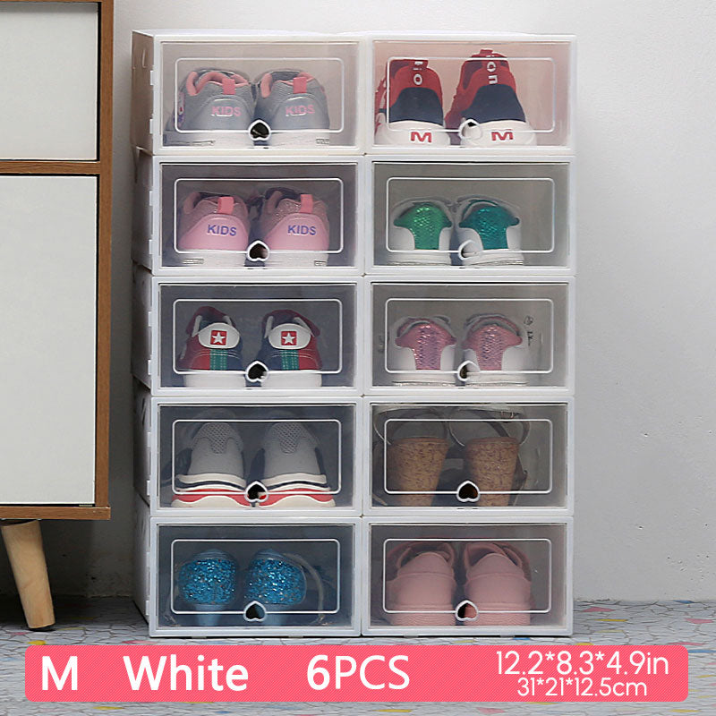 6 Packs Transparent Shoe Box/organizer