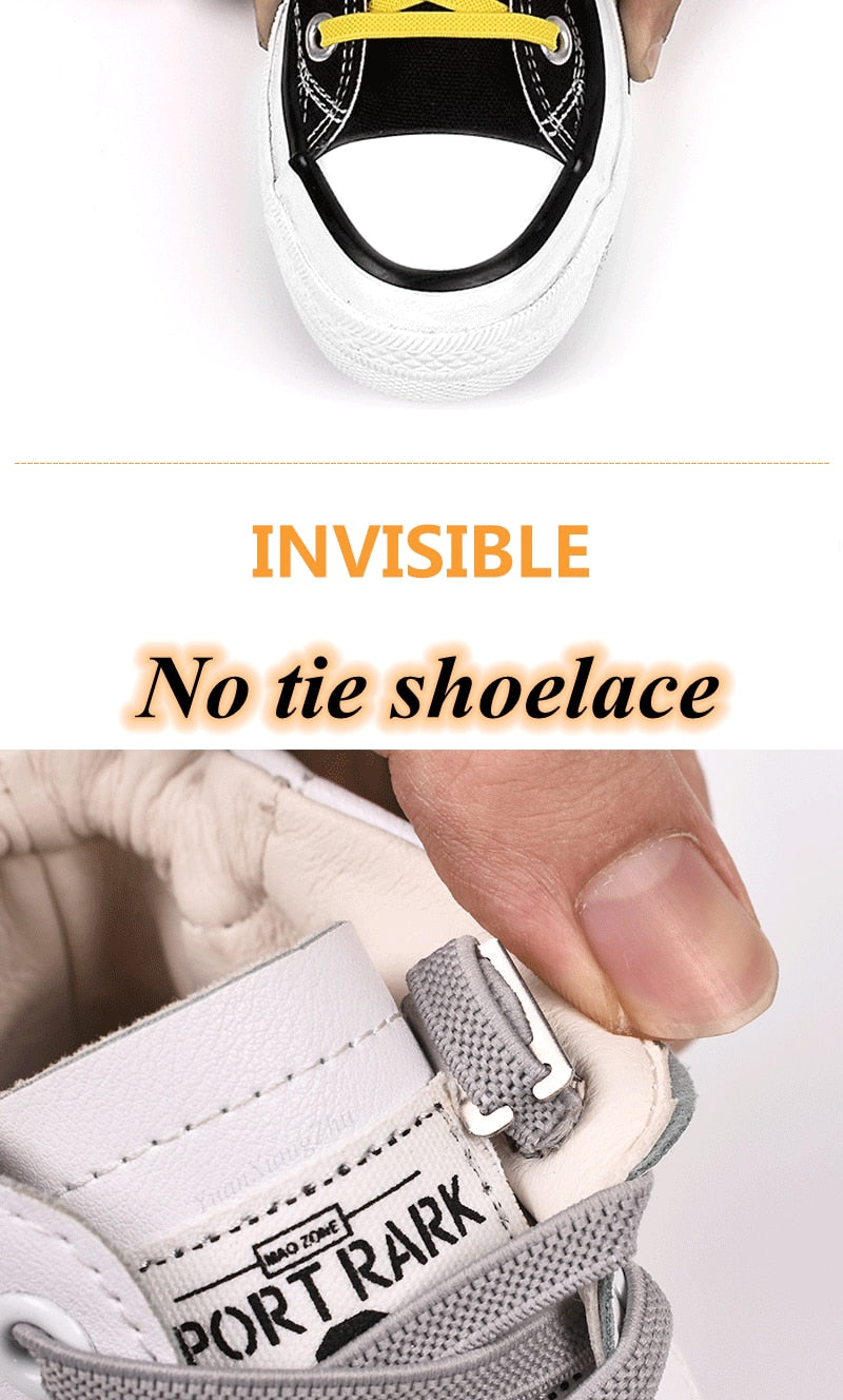 Invisible Orange No Tie Laces