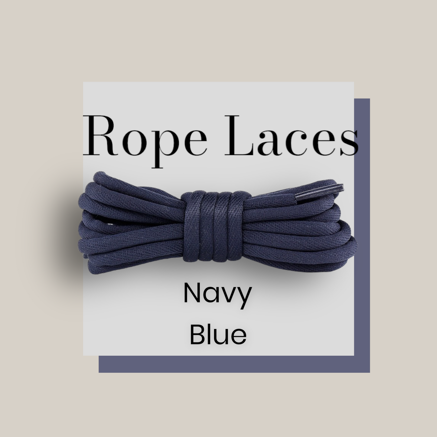 Navy Blue Rope Laces