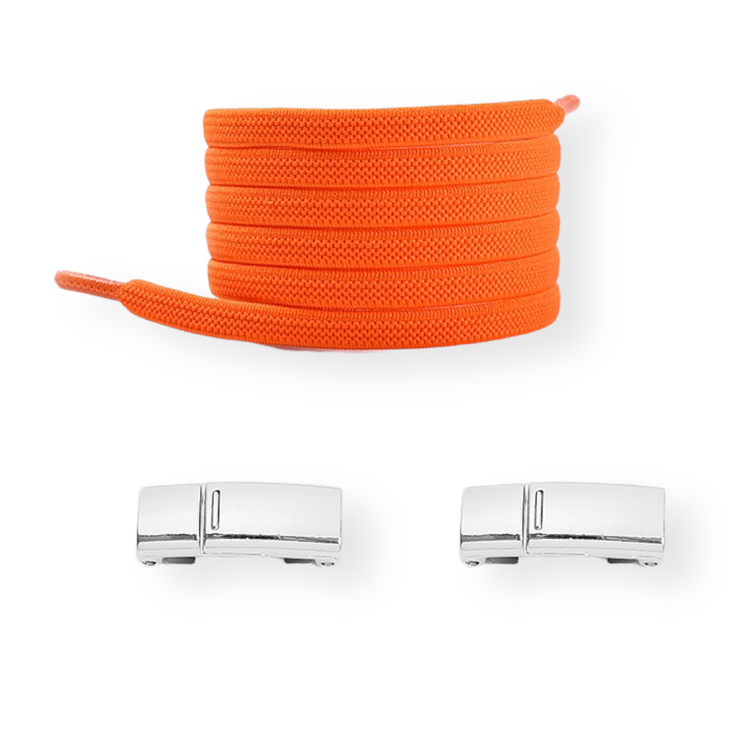 Orange Magnetic No Tie Shoelace