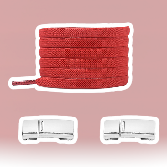 Red Magnetic No Tie Shoelace