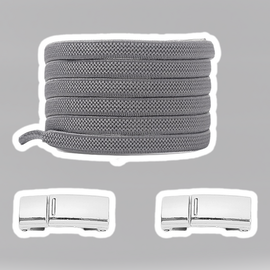 Grey Magnetic No Tie Shoelace