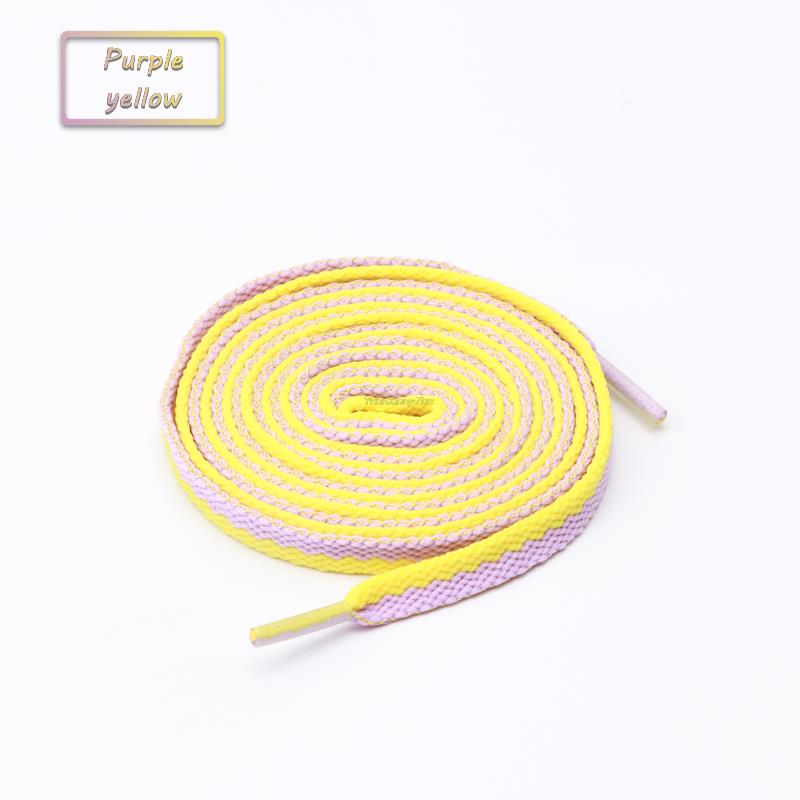 63 inch Striped Two tone Flat Laces