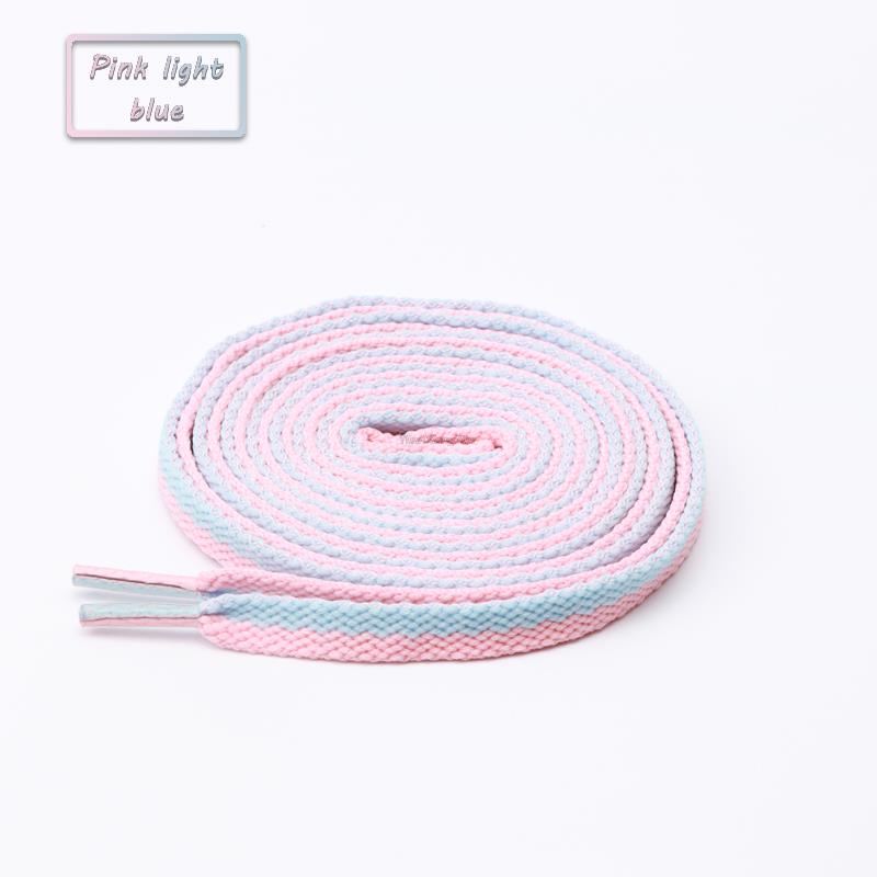 63 inch Striped Two tone Flat Laces