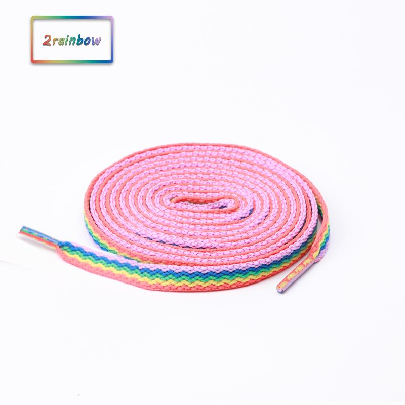 63 inch Striped Two tone Flat Laces