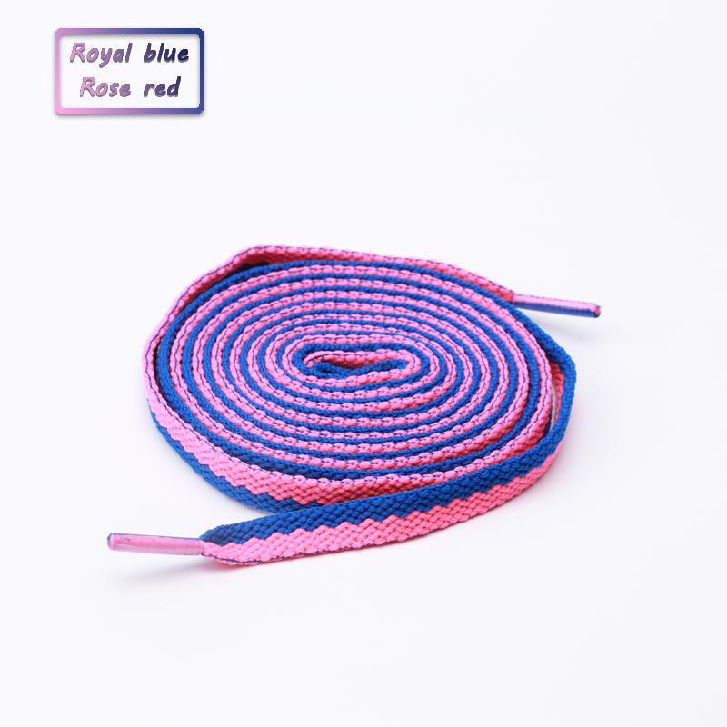 63 inch Striped Two tone Flat Laces