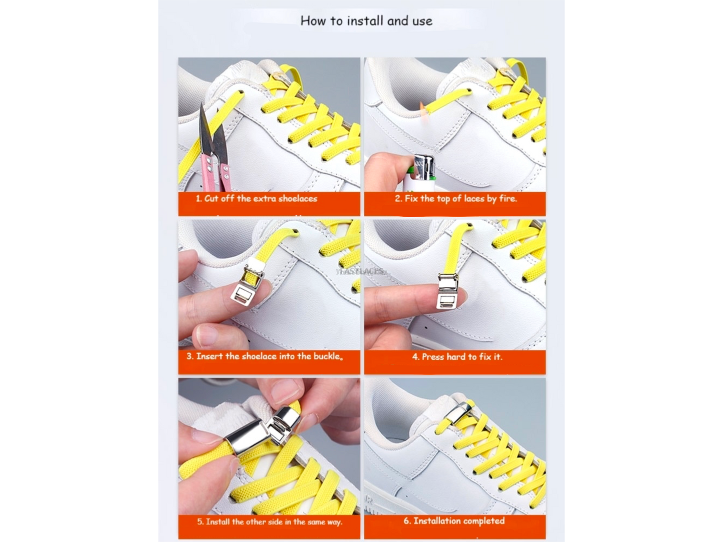 Grey Magnetic No Tie Shoelace