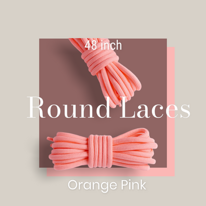 Orange Pink Rope Laces