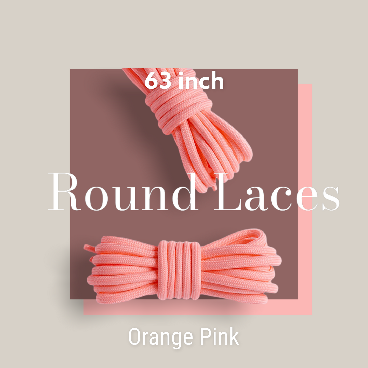 Orange Pink Rope Laces