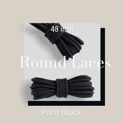 Pure Black Rope Laces